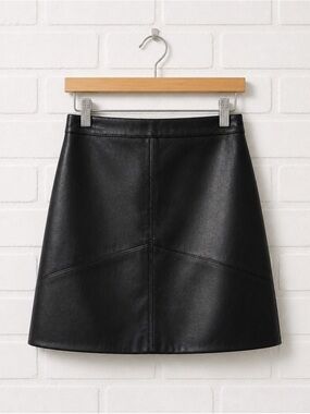 Lulus Harley Black Vegan Leather Mini Skirt